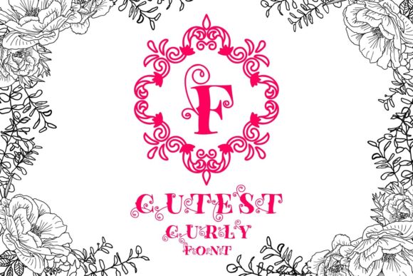 Cutest Curly Font Monogram for Charming Craft Projects