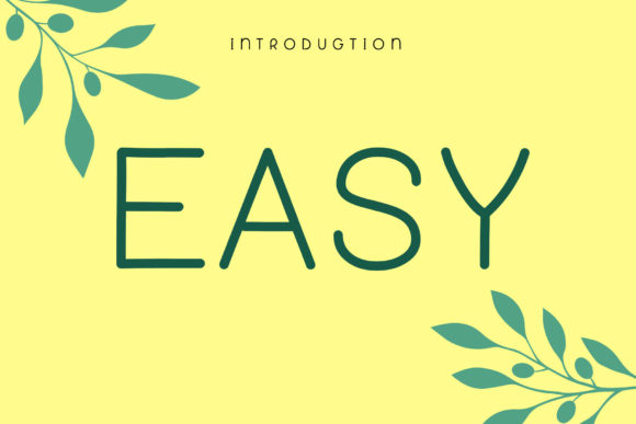 Easy: A Simple and Clean Display Font for Modern Branding