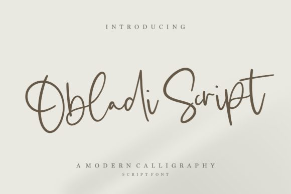 Obladi Script: A Timeless Handwritten Typeface for Editorial Design