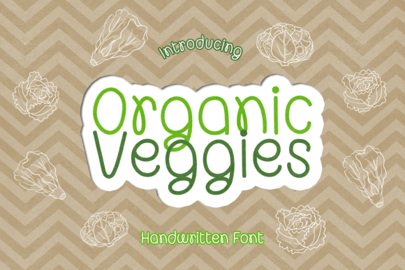 Organic Veggies: A Joyful Handwritten Typeface for Editorial Design