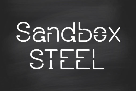 Sandbox Steel: The Robotic Display Font for Modern Crafters