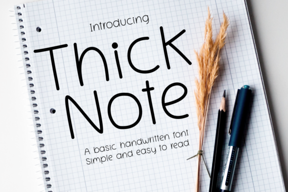 Thick Note: The Handwritten Typeface for Polished Brand Visuals